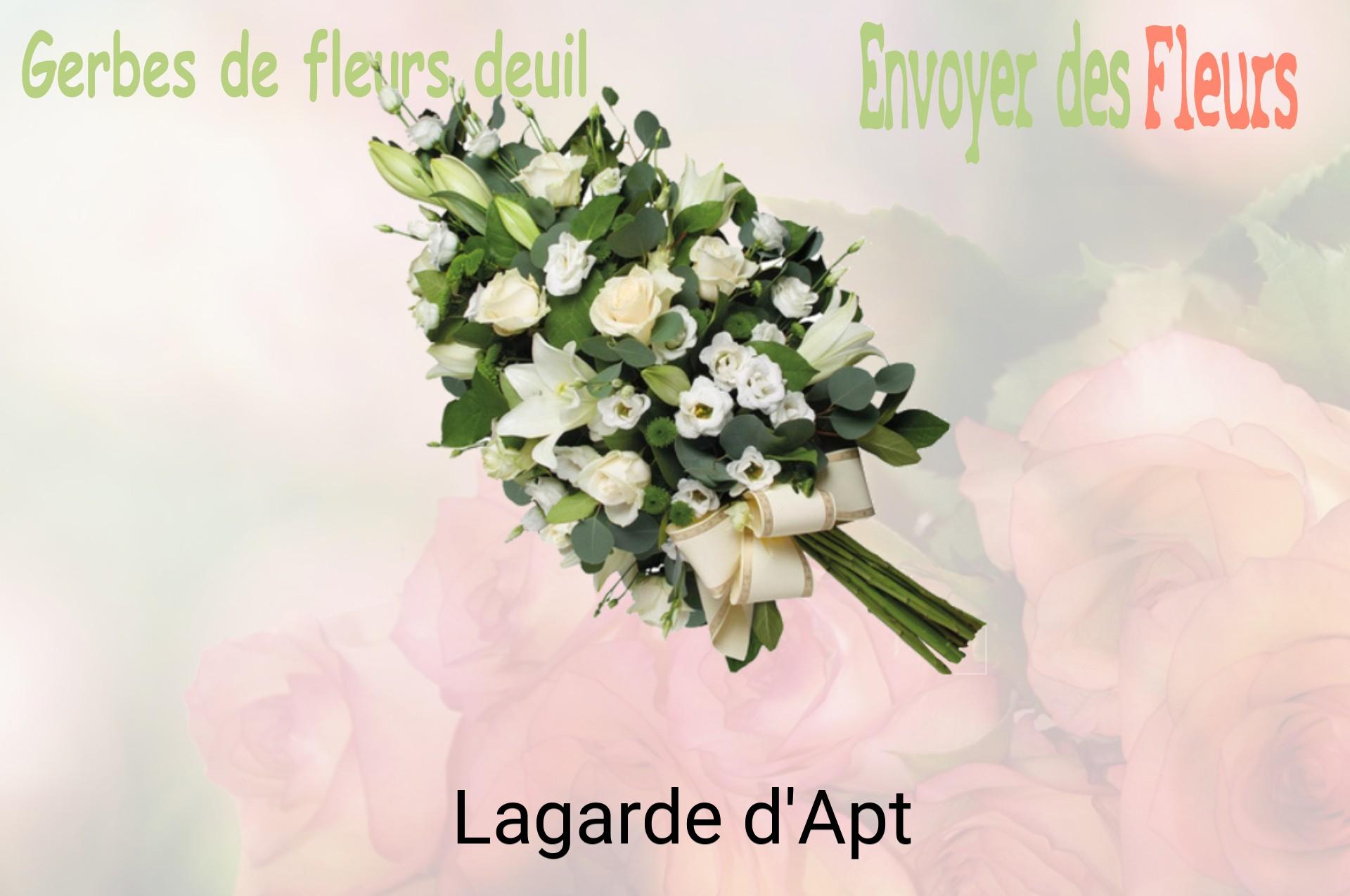 Gerbe de fleurs de deuil livrée à Lagarde-d'Apt